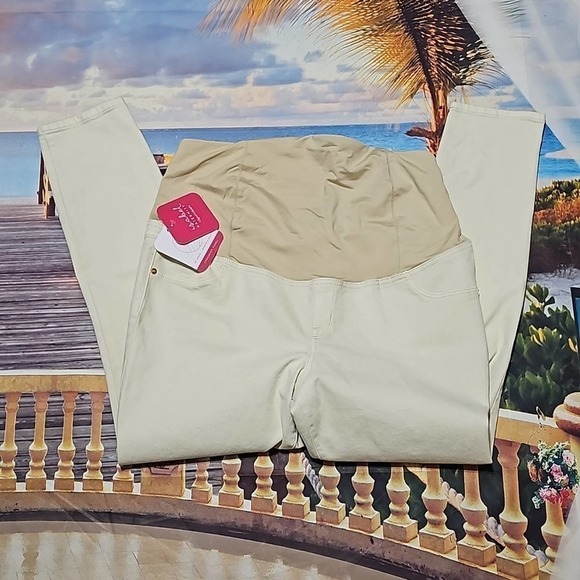 Isabel Maternity Cream Jeans Size 16 NWT - Picture 2 of 6